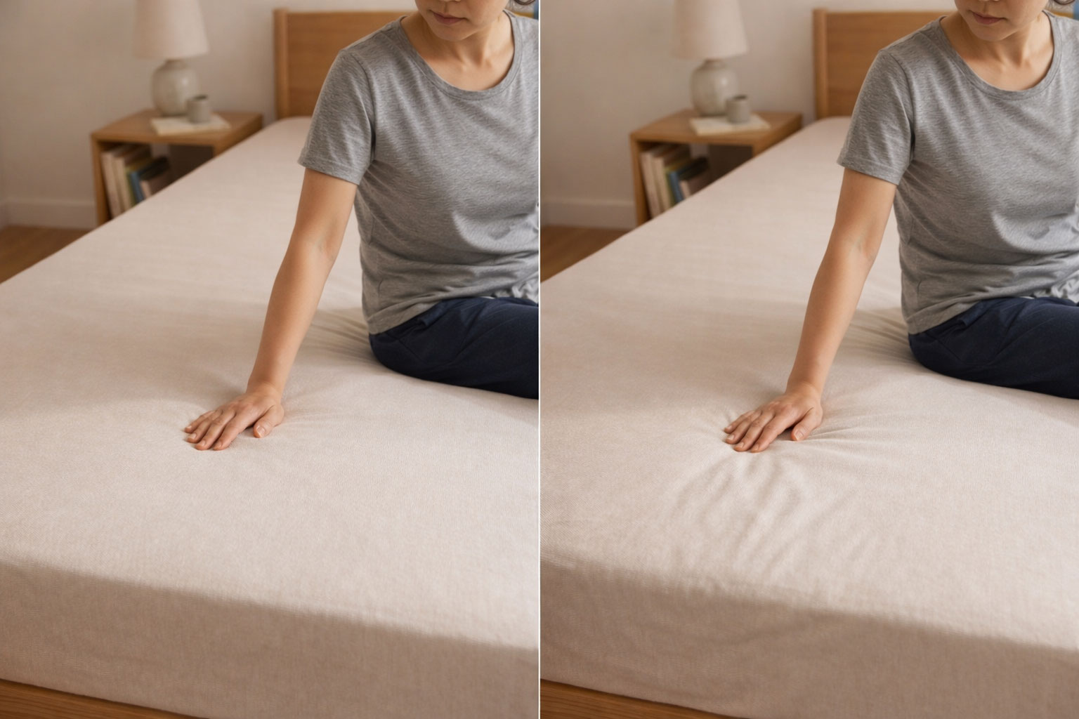 床墊塌陷對比圖